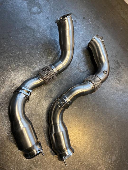 MH-Pipes Downpipes S63 Motor für BMW M5 F90 LCI / M5 Competition F90 LCI / M5 CS F90 - Akrapovic Auspuffanlage